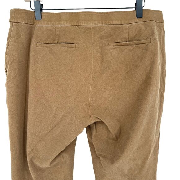 J. Jill Premium Bi-Stretch Pants Size 12 Brown Acorn Straight Leg Cotton Pockets - Picture 10 of 14